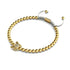Kristall-Seekrabbe | 18 Karat Gold | Weiß | Makramee-Charmballa-Armband